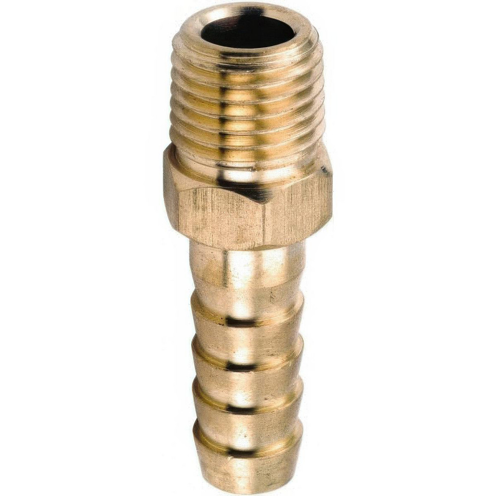 ANDERSON METALS Barbed Hose Fitting: 1/2" x 3/8" ID Hose, Male Connector - 757001-0608