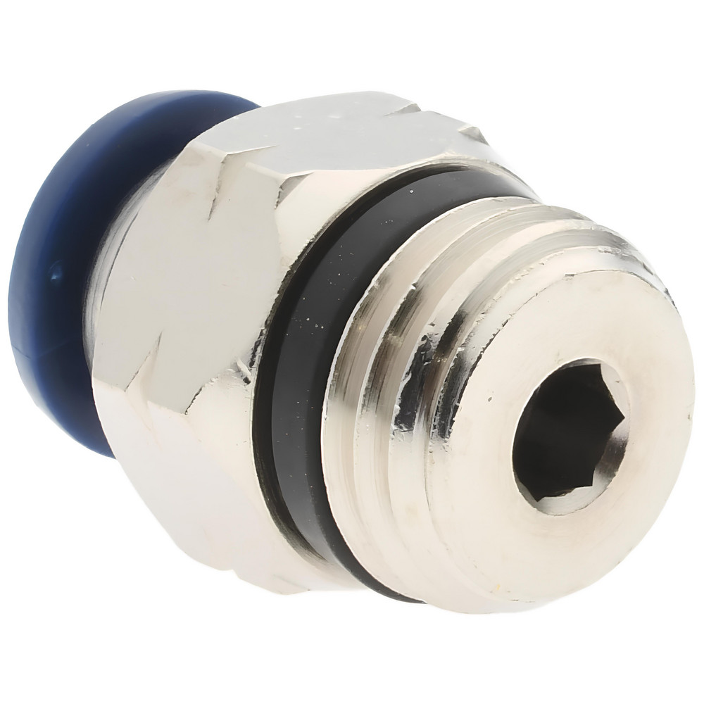 PRO-SOURCE Push-to-Connect Tube x Universal Thread Fitting: Straight & Male, 1/4 Thread, Universal, 1/4" OD - 2555514465PRO