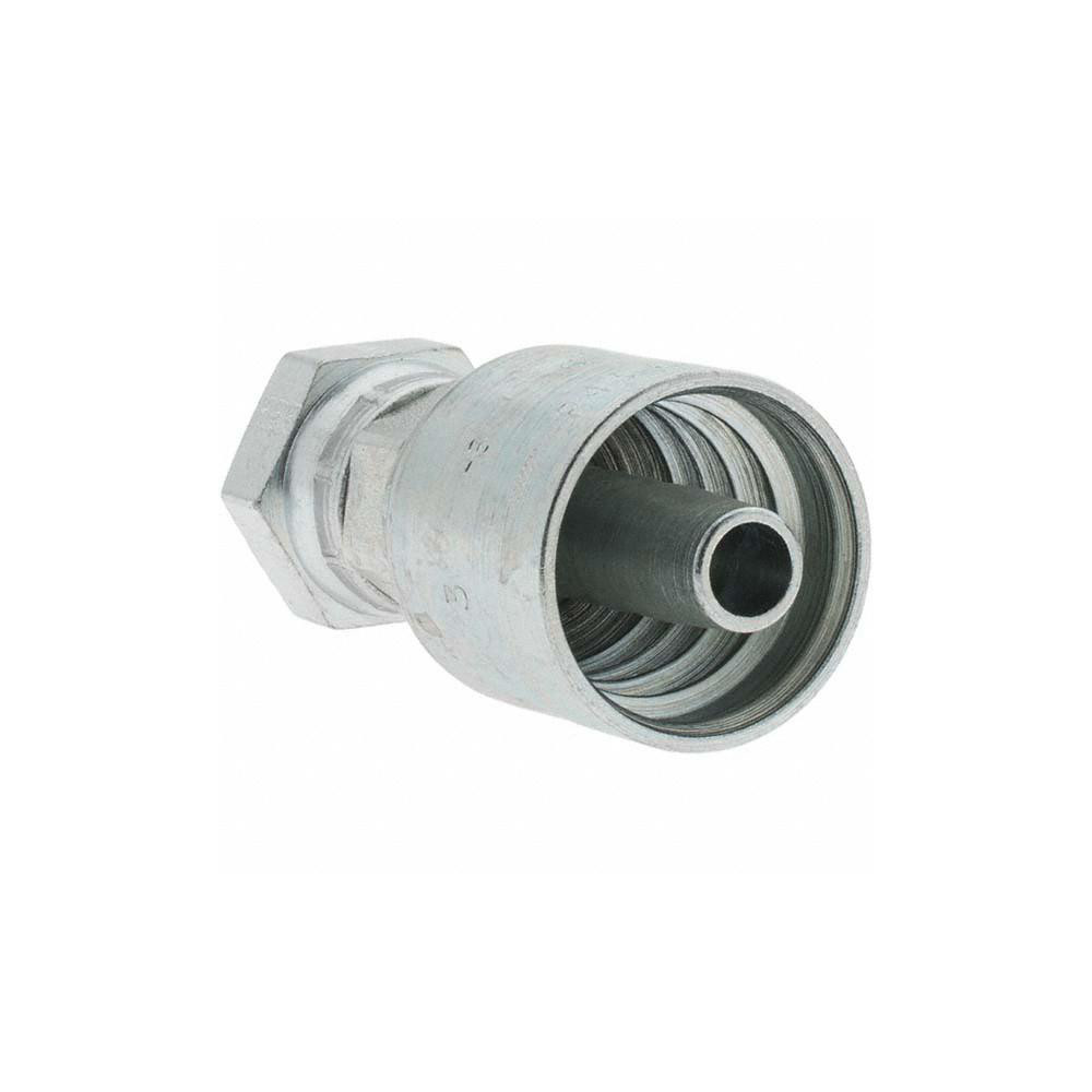 Parker Hydraulic Hose Female Swivel Fitting: 0.375" ID, 6 mm, 3/8" - KP46917