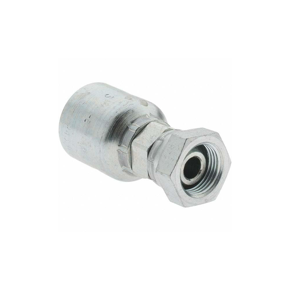 Parker Hydraulic Hose Female Swivel Fitting: 0.375" ID, 6 mm, 3/8" - KP46917