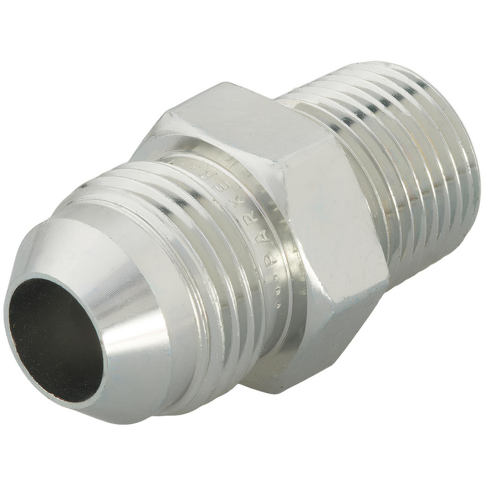 Parker Steel Flared Tube Connector: 3/8" OD, 37 deg Flared Angle - 6-8 FTX-S
