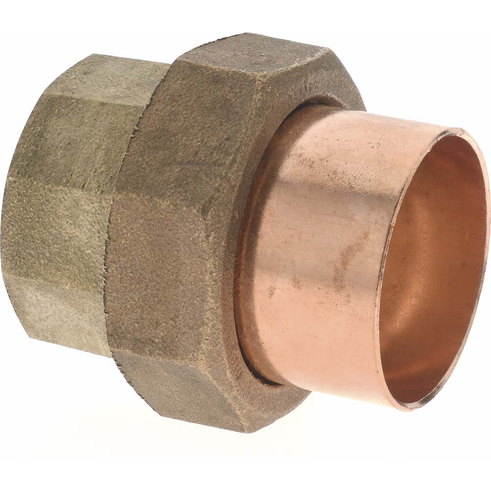 Mueller Industries Wrot Copper Pipe Union: 2" Fitting, C x C, Solder Joint, Lead Free - A 11207NL