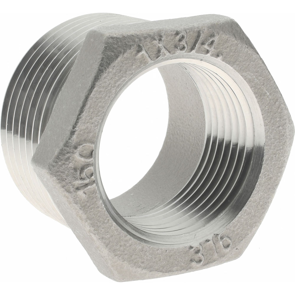 Merit Brass Pipe Bushing: 1 x 3/4", 316 Stainless Steel - K614-1612