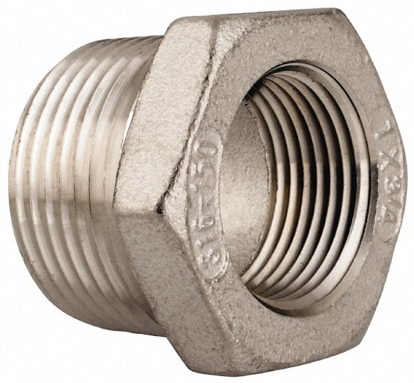 Merit Brass Pipe Bushing: 1 x 3/4", 316 Stainless Steel - K614-1612