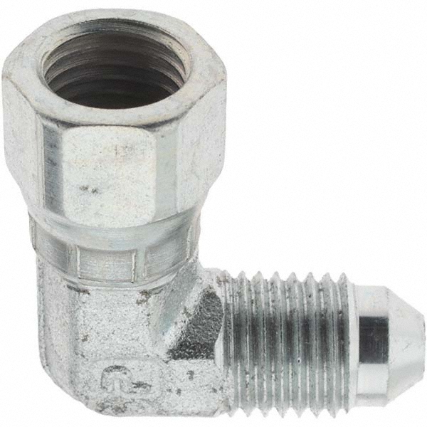 Parker Steel Flared Tube Connector: 1/2" OD, 37 deg Flared Angle - KP67151