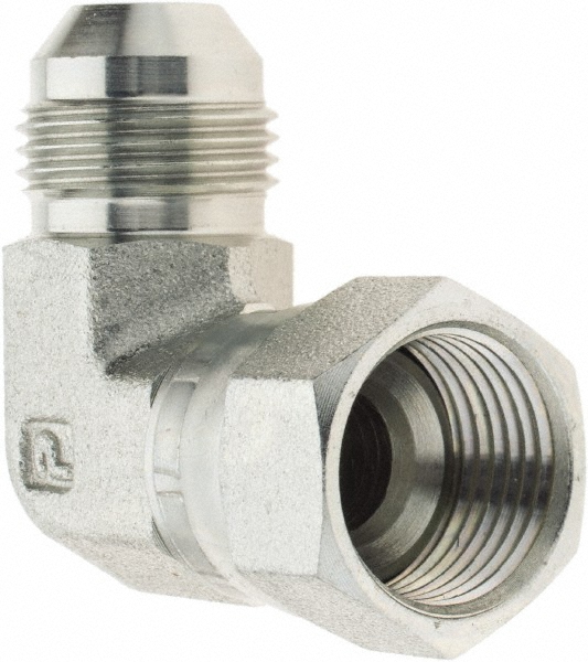 Parker Steel Flared Tube Connector: 1/2" OD, 37 deg Flared Angle - KP67151