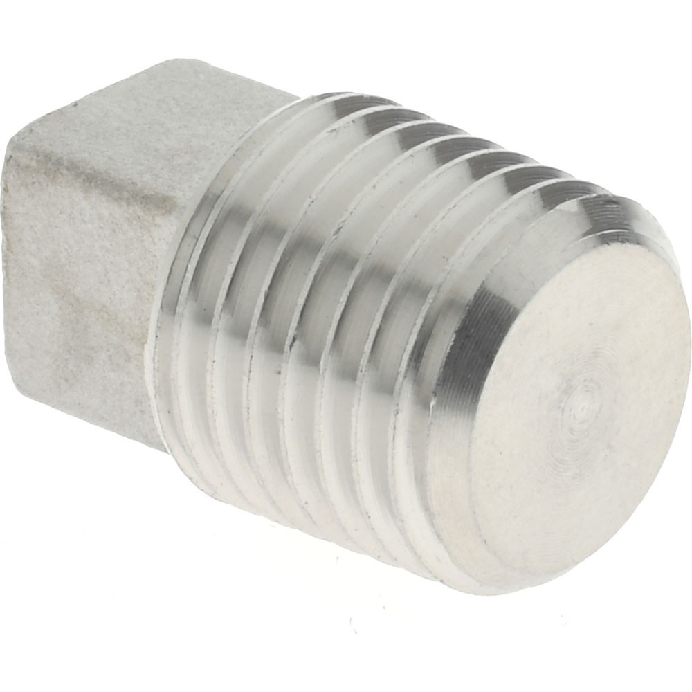 Merit Brass Pipe Square Head Plug: 1/4", 304 Stainless Steel - K417A-04