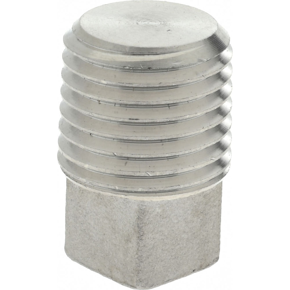 Merit Brass Pipe Square Head Plug: 1/4", 304 Stainless Steel - K417A-04