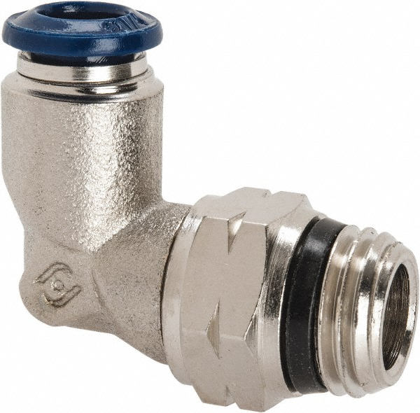 Coilhose Pneumatics Push-to-Connect Push-to-Connect Fitting: Swivel Elbow, NPT, 1/4" OD - CL690402S