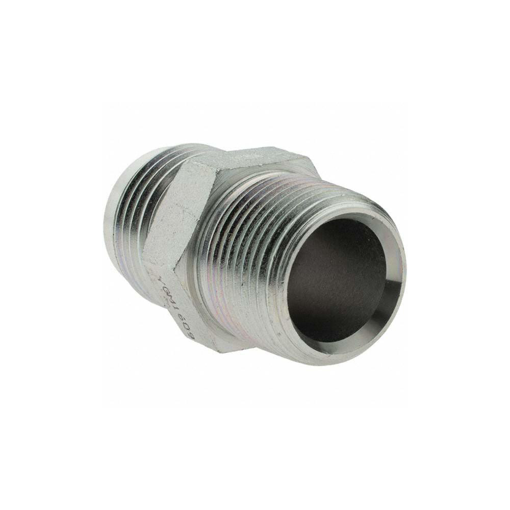 Brennan Steel Flared Tube Connector: 3/4" OD, 1-1/16-12 x 3/4-14 Thread, 37 deg Flared Angle - 10318