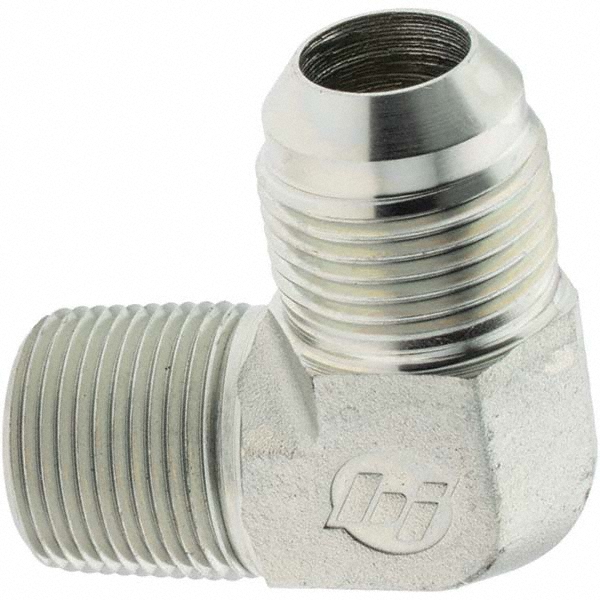 Brennan Steel Flared Tube Connector: 3/4" OD, 1-1/16-12 x 3/4-14 Thread, 37 deg Flared Angle - 10318