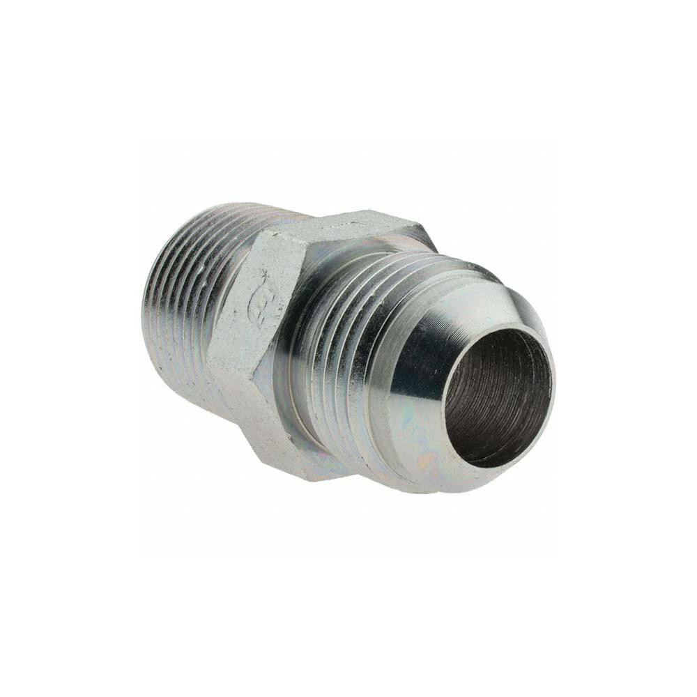 Brennan Steel Flared Tube Connector: 3/4" OD, 1-1/16-12 x 3/4-14 Thread, 37 deg Flared Angle - 10318