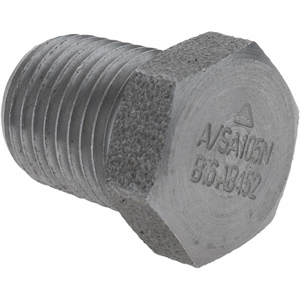 Value Collection Black Pipe Fittings: Hex Plug, 1", NPT, Forged Carbon Steel - -12147-5