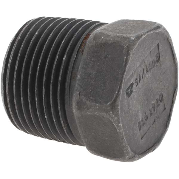 Value Collection Black Pipe Fittings: Hex Plug, 1", NPT, Forged Carbon Steel - -12147-5