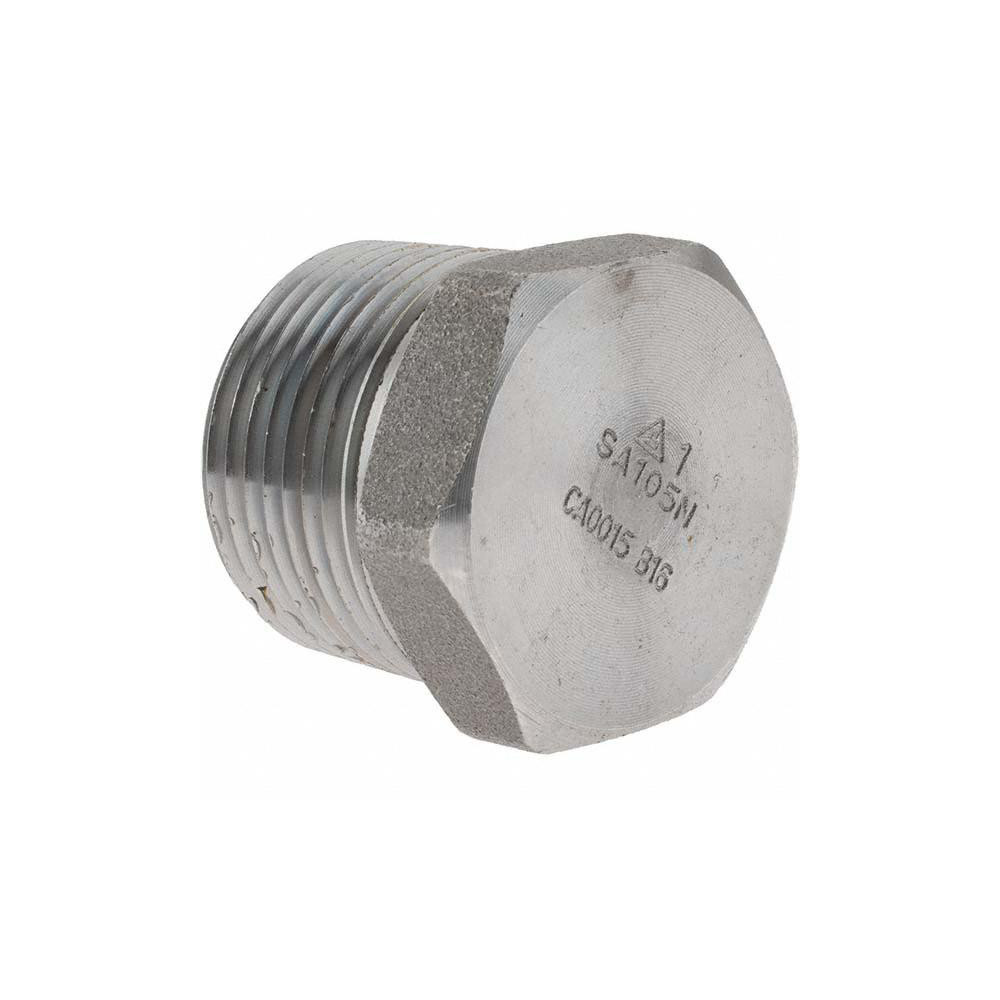Value Collection Black Pipe Fittings: Hex Plug, 1", NPT, Forged Carbon Steel - -12147-5