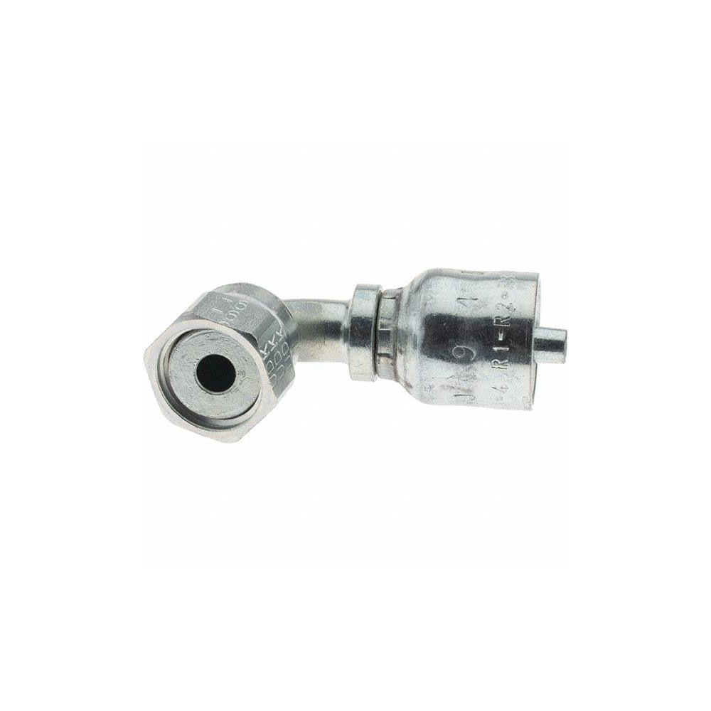 Parker Hydraulic Hose Short Drop Female Seal-Lok Swivel 90 ° Elbow: 0.25" ID, 4 mm, 11/16-16 - KP80022