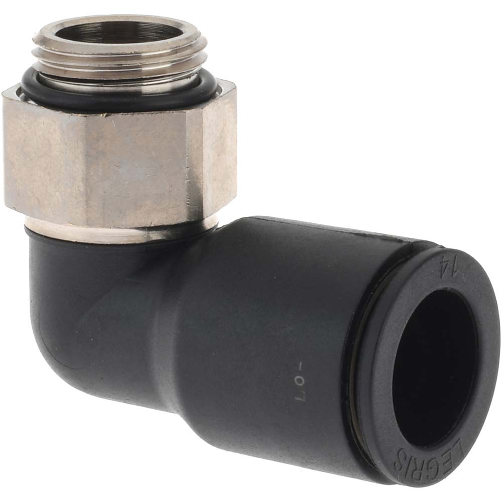 Legris Push-to-Connect Push-to-Connect Fitting: 90 deg Elbow, BSPP, 14.00 mm OD - 3199 14 17