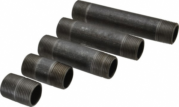 Anvil 66 Piece, 1/2" Pipe, Black Finished Steel Pipe Nipple Set - 0334000403