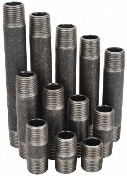 Anvil 66 Piece, 1/2" Pipe, Black Finished Steel Pipe Nipple Set - 0334000403