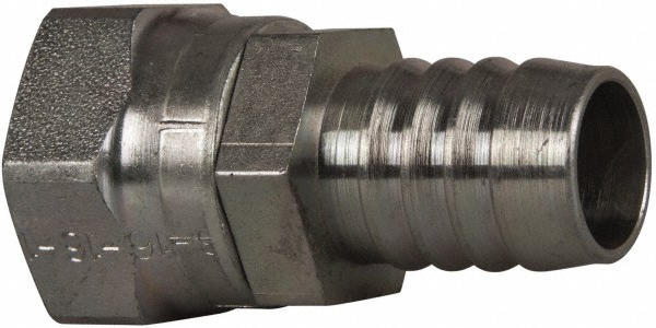 Parker Hydraulic Hose Female Rigid Fitting: 0.5" ID, 8 mm, 1/2-14 - 10243-8-8