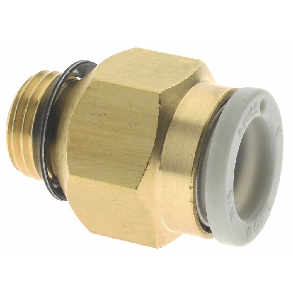 SMC PNEUMATICS Push-to-Connect Push-to-Connect Fitting: Connector, Universal, 8.00 mm OD - KQ2H08-U02A