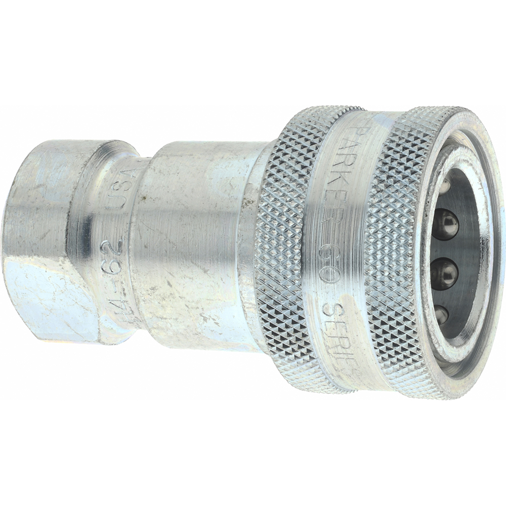 Parker Hydraulic Hose Female Pipe Rigid Fitting: 1/2", 1/2", 4,000 psi - 6601-8-10