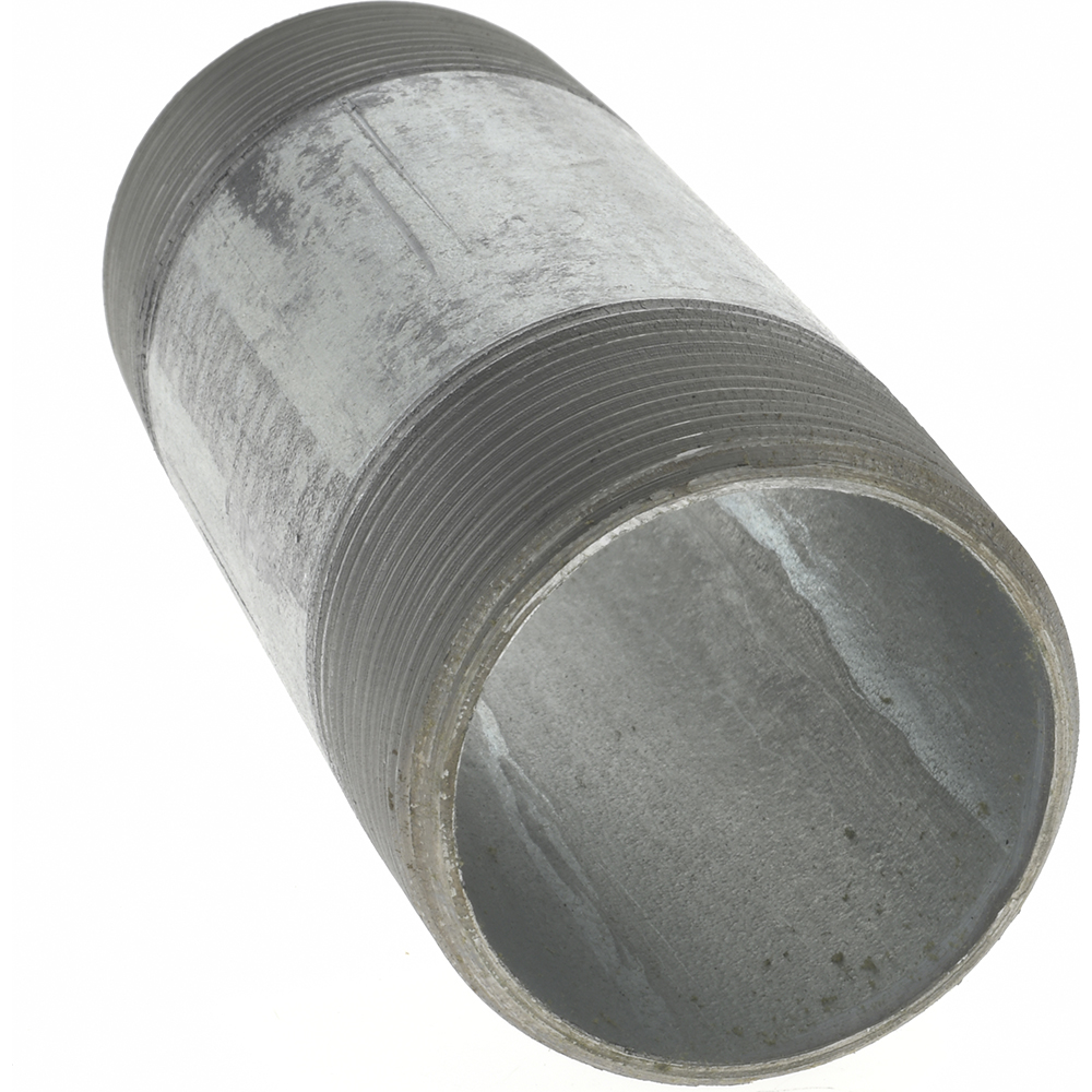 Value Collection Galvanized Pipe Nipple: 1-1/2", 4-1/2" Long, Schedule 40, Steel - NG08045