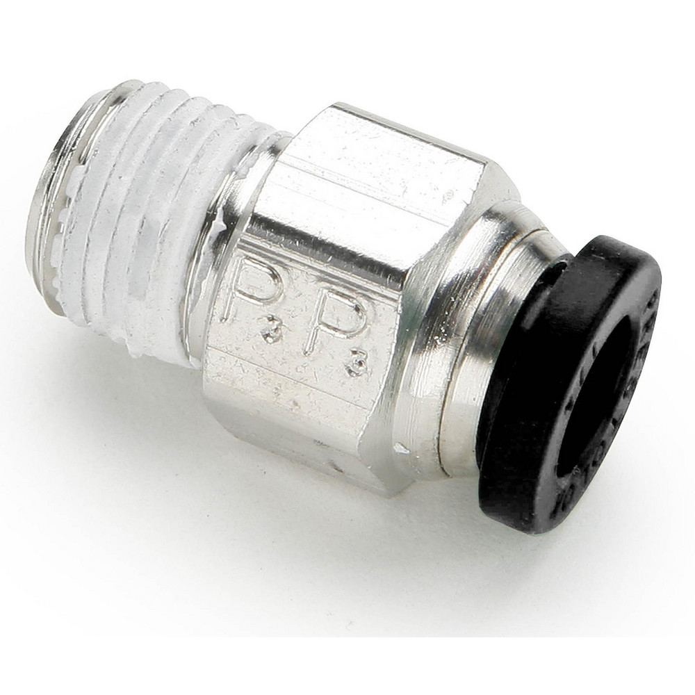Parker Push-to-Connect Push-to-Connect x Male NPTF Fitting: Connector, 1/8 Thread, NPTF, 1/8" OD - W68PLP-2-2