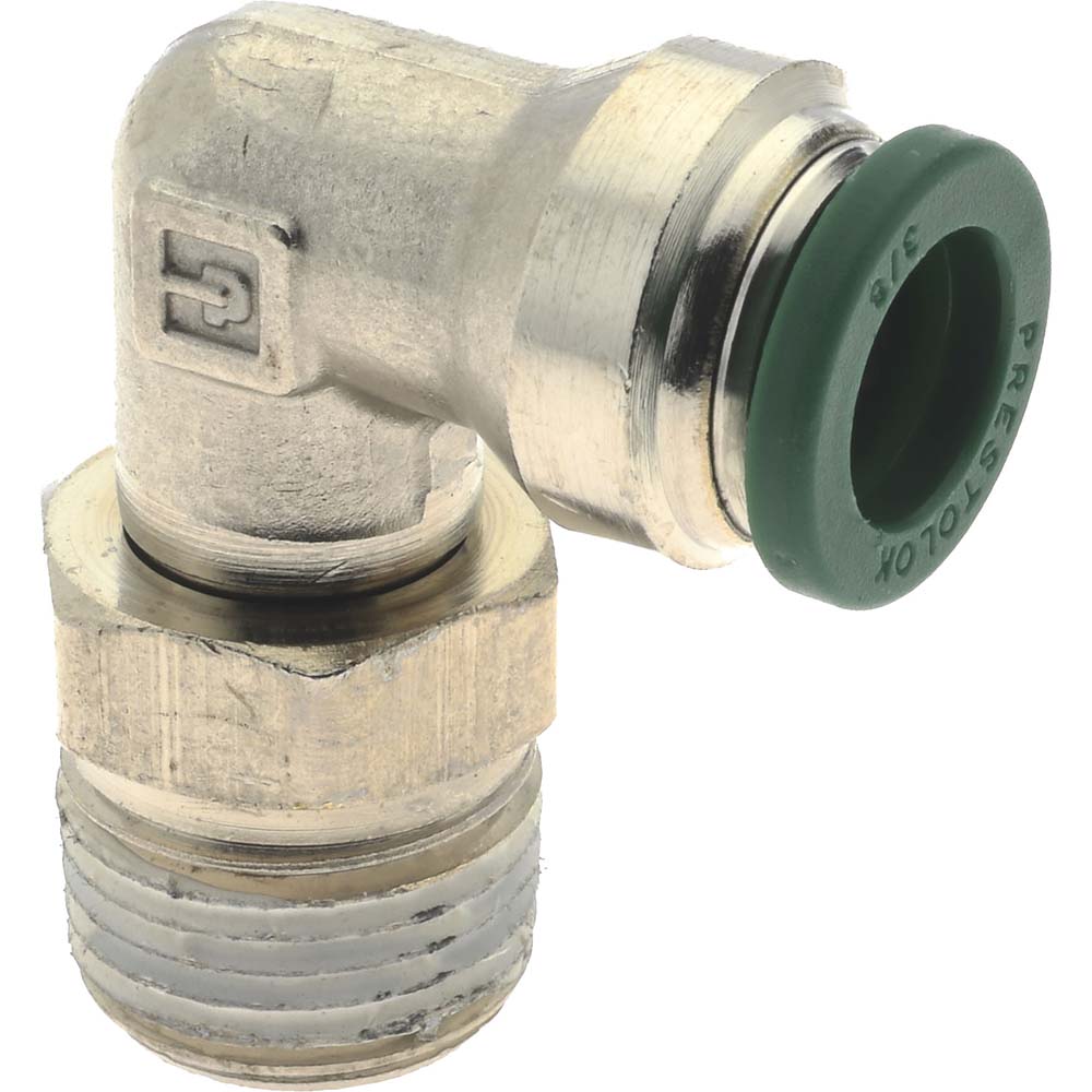Parker Push-to-Connect Push-to-Connect x Male NPTF Fitting: Connector, 1/8 Thread, NPTF, 1/8" OD - W68PLP-2-2