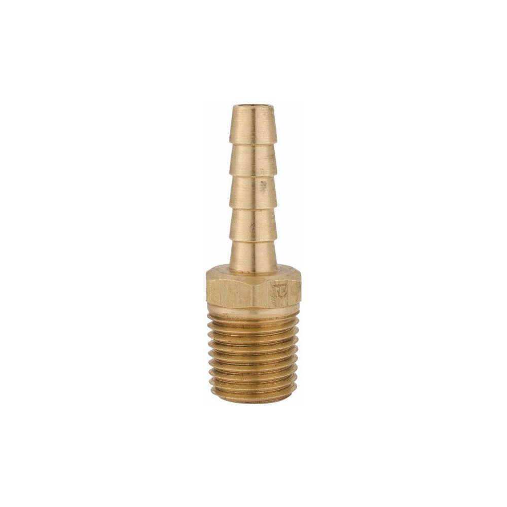 Parker Barbed Hose Fitting: 1/4" x 1/4" ID Hose, Male Connector - 125HBL-4-4