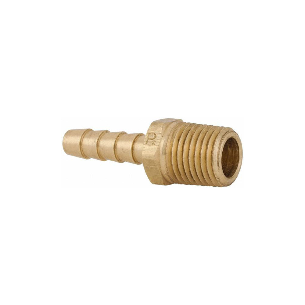 Parker Barbed Hose Fitting: 1/4" x 1/4" ID Hose, Male Connector - 125HBL-4-4