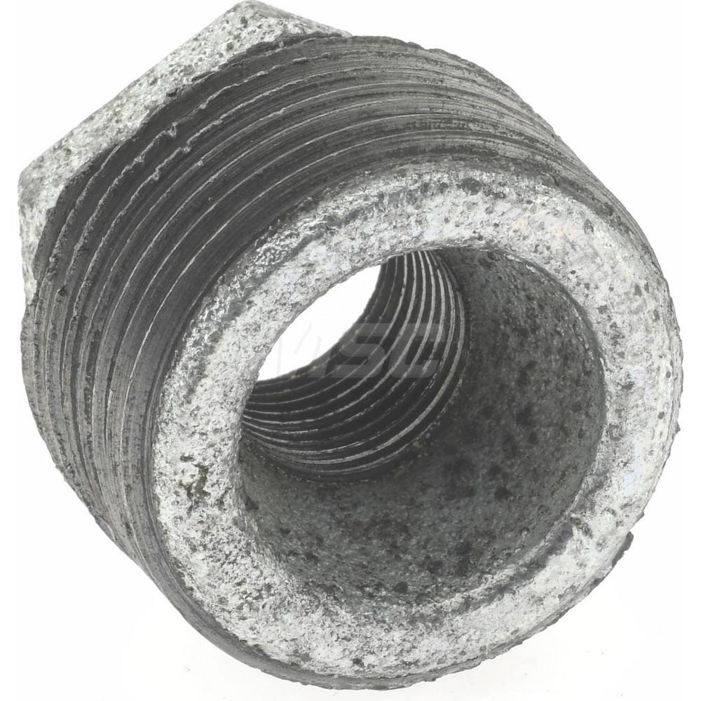 Made in USA Malleable Iron Pipe Bushing: 1 x 3/8" Fitting - 100038CI-01