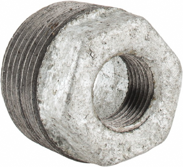 Made in USA Malleable Iron Pipe Bushing: 1 x 3/8" Fitting - 100038CI-01
