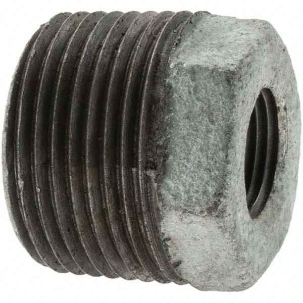 Made in USA Malleable Iron Pipe Bushing: 1 x 3/8" Fitting - 100038CI-01
