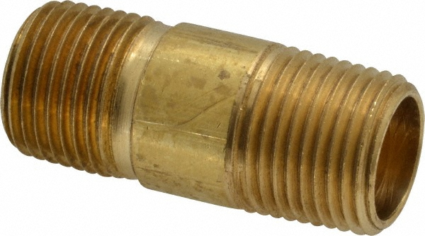Parker Industrial Pipe Long Nipple: 1/2" Male Thread, MNPTF - 215PNL-8-20