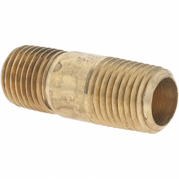 Parker Industrial Pipe Long Nipple: 1/2" Male Thread, MNPTF - 215PNL-8-20