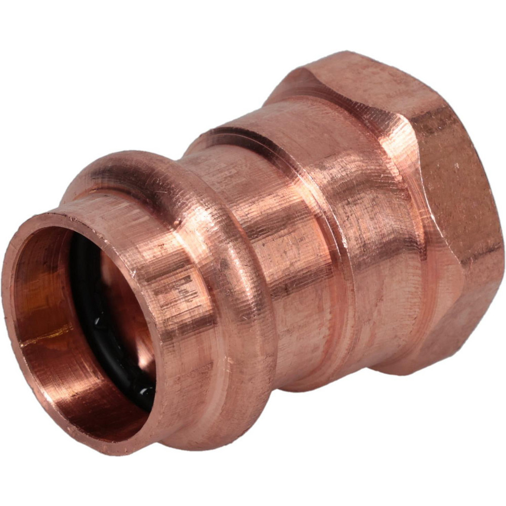 NIBCO Wrot Copper Pipe Adapter: 3/4" Fitting, P x F, Press Fitting, Lead Free - 9024950PC