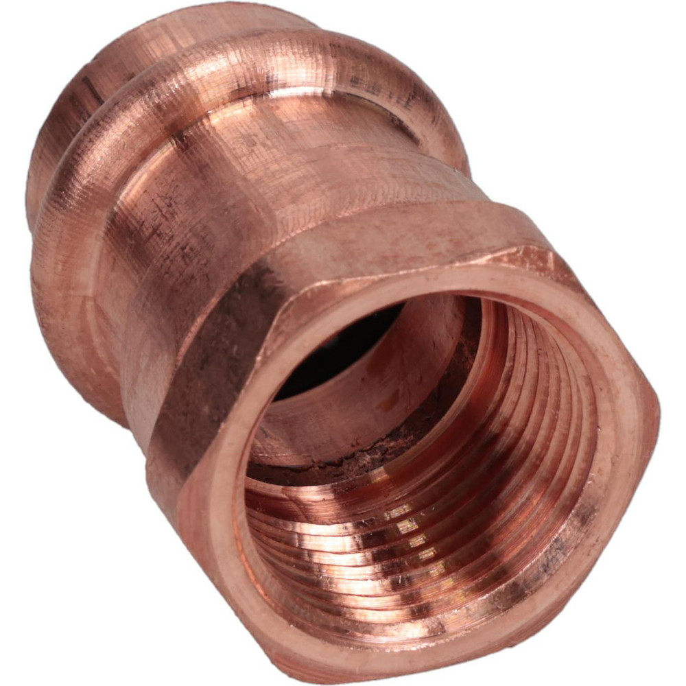 NIBCO Wrot Copper Pipe Adapter: 3/4" Fitting, P x F, Press Fitting, Lead Free - 9024950PC