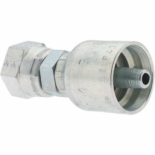 Parker Hydraulic Hose Female Swivel Fitting: 0.188" ID, 4 mm, 7/16-20 - 20620-4-4