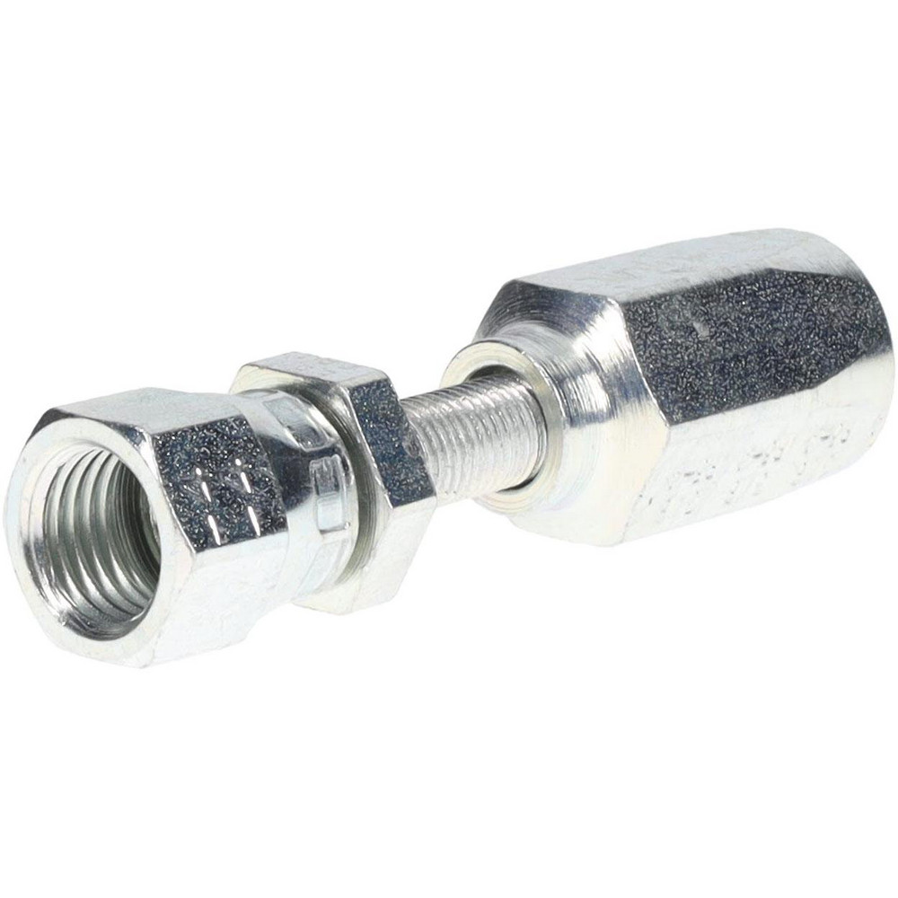 Parker Hydraulic Hose Female Swivel Fitting: 0.188" ID, 4 mm, 7/16-20 - 20620-4-4