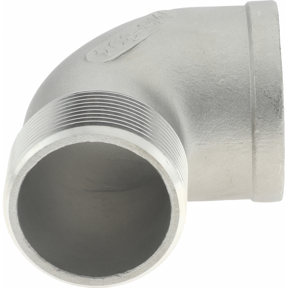 Merit Brass Pipe 90 deg Street Elbow: 1-1/2", 304 Stainless Steel - K403-24