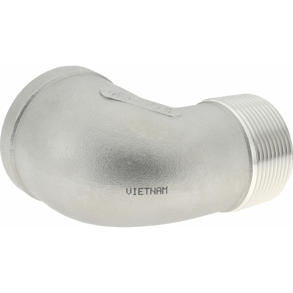 Merit Brass Pipe 90 deg Street Elbow: 1-1/2", 304 Stainless Steel - K403-24