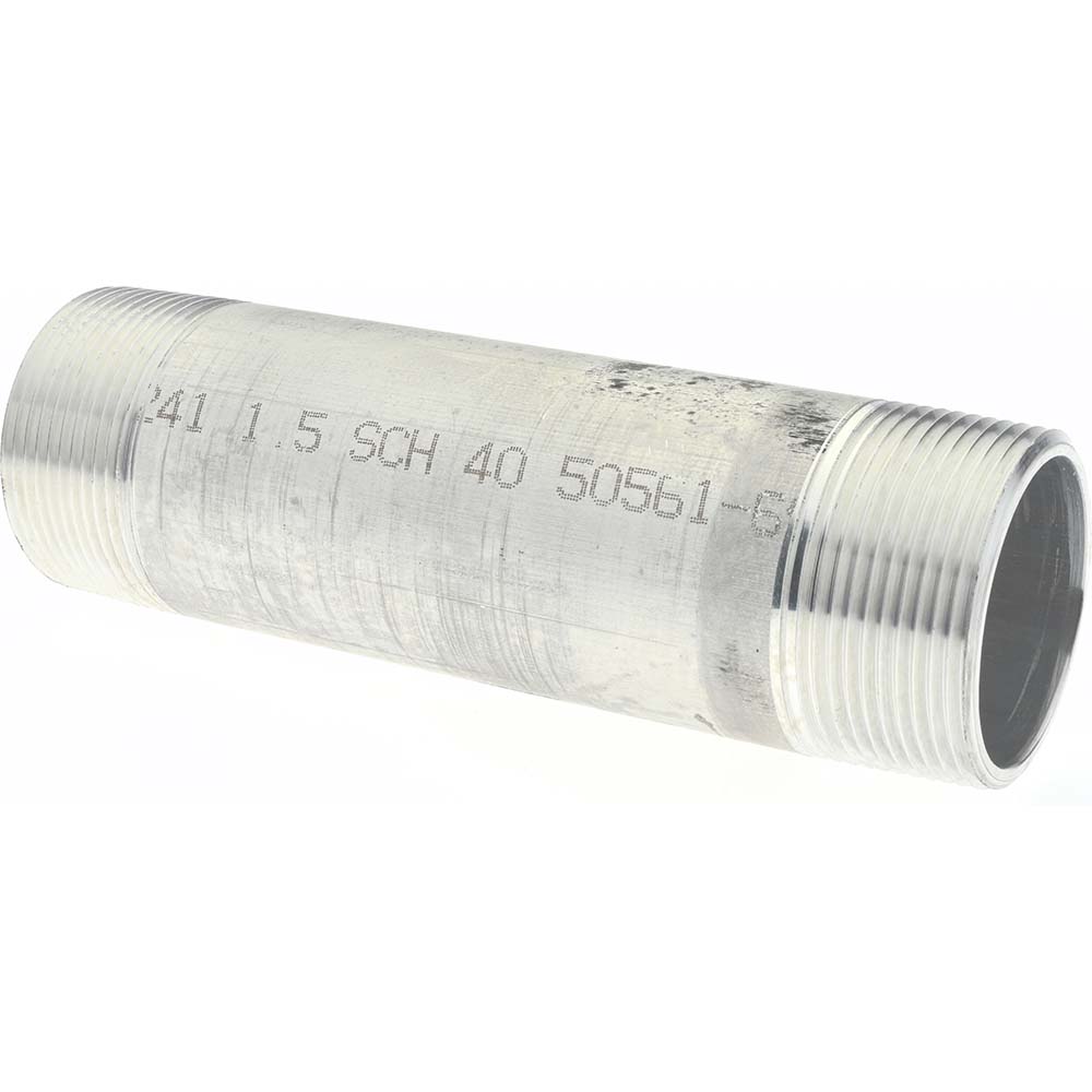 Merit Brass 3 x 4" 6061 Aluminum Pipe Nipple - 8048-400