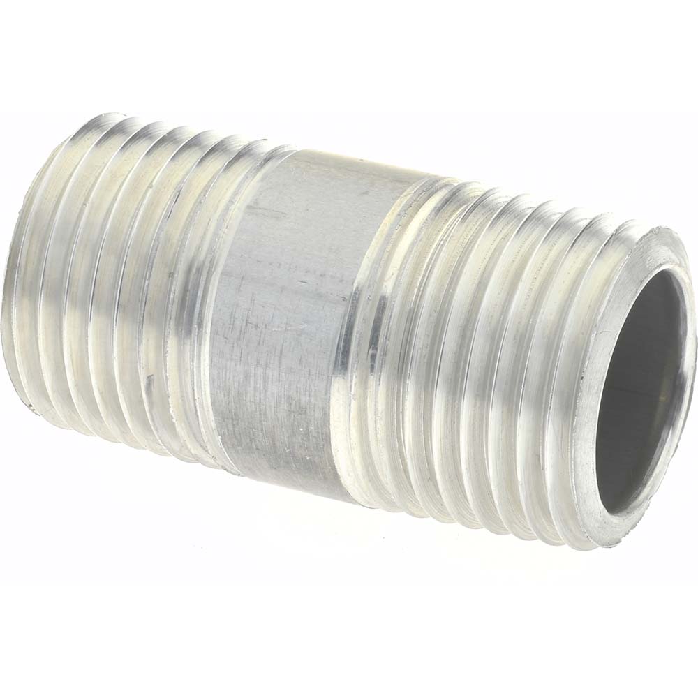 Merit Brass 3 x 4" 6061 Aluminum Pipe Nipple - 8048-400