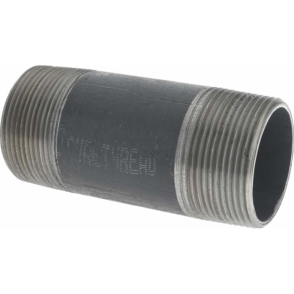 Value Collection Black Pipe Nipple: 3/4" Dia x 4" Long, Schedule 80 - XNBS05040