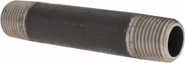 Value Collection Black Pipe Nipple: 3/4" Dia x 4" Long, Schedule 80 - XNBS05040