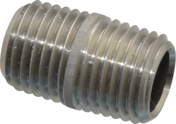 Merit Brass Stainless Steel Pipe Nipple: 2" Pipe, Grade 316 & 316L - 6532-250