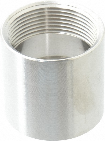 Merit Brass Pipe Coupling: 1-1/2", 304 Stainless Steel - K411-24