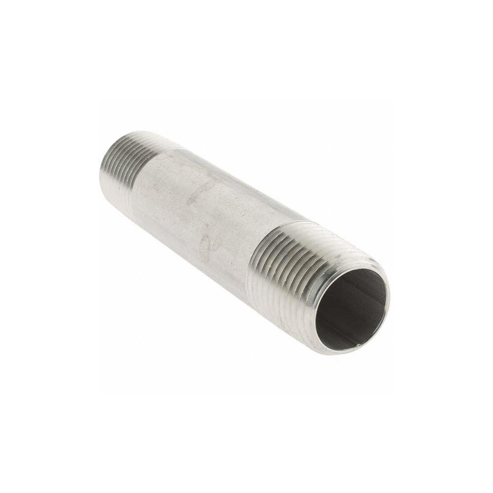 Value Collection Stainless Steel Pipe Nipple: 1/2" Pipe, Grade 304 & 304L - 4BN1/2*31/2