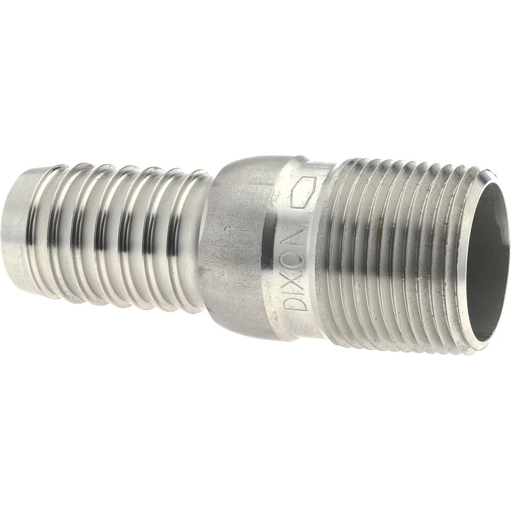 Dixon Valve & Coupling Combination Hose Nipples: Type: Threaded Nipple; Material: Stainless Steel; Thread Standard: Male NPT - DV-00331